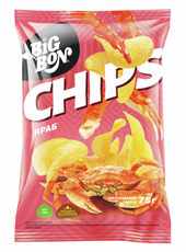 Чипсы Big Bon краб, 75г