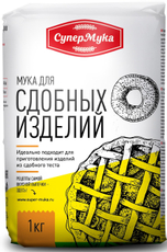 Мука Супермука пшеничная хлебопекарная для сдобных изделий высший сорт, 1кг