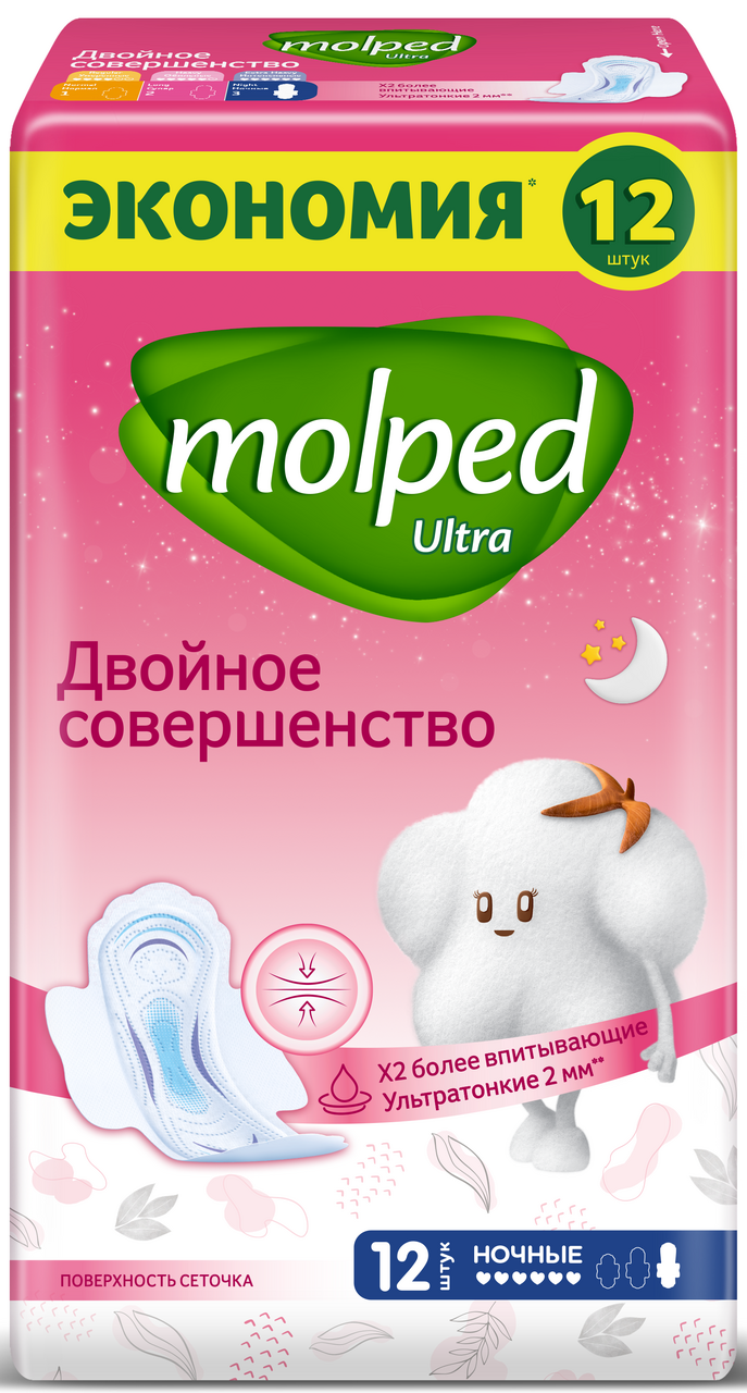 Прокладки Molped Ultra Ночные, 12шт
