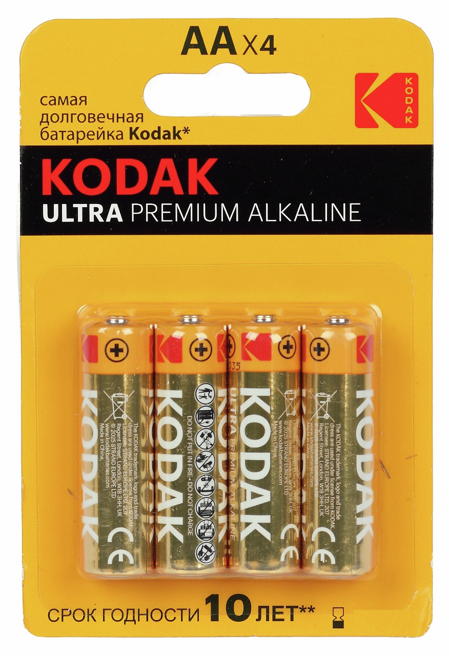 Батарейки Kodak Ultra Premium Alkaline AA, 4шт