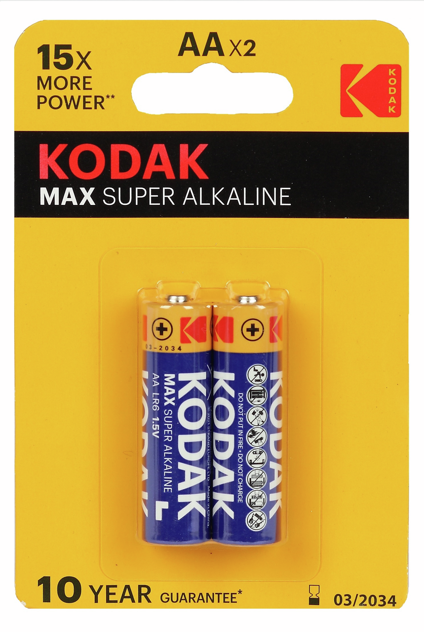 Батарейки Kodak Max Super Alkaline AA, 2шт