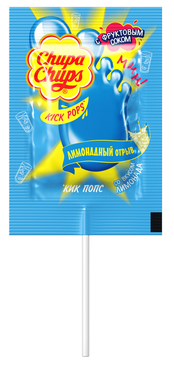 Карамель Chupa Chups Kick Pops ассорти, 9г
