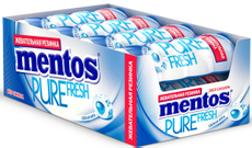 Жевательная резинка Mentos мята без сахара, 30г x 8 шт