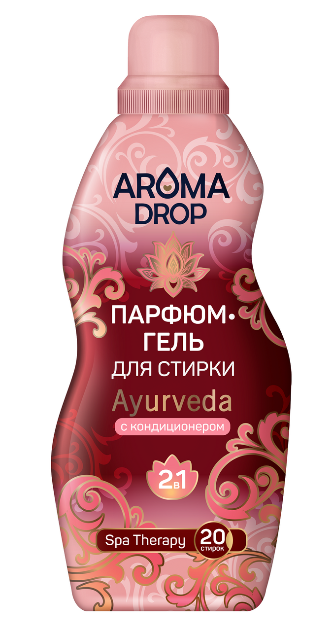 Гель-парфюм для стирки Aroma Drop Ayuverda с кондиционером 2в1, 1л