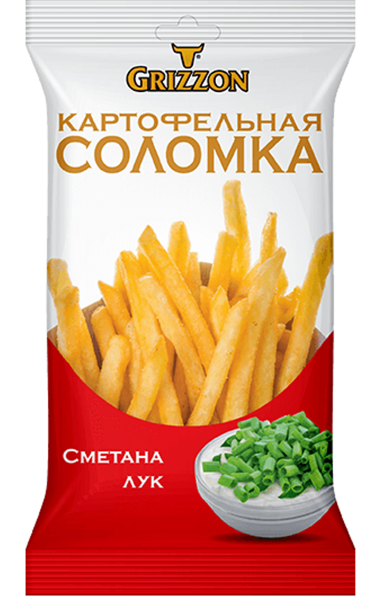 Соломка картофельная Grizzon сметана и лук, 80г