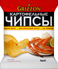 Чипсы Grizzon краб, 150г