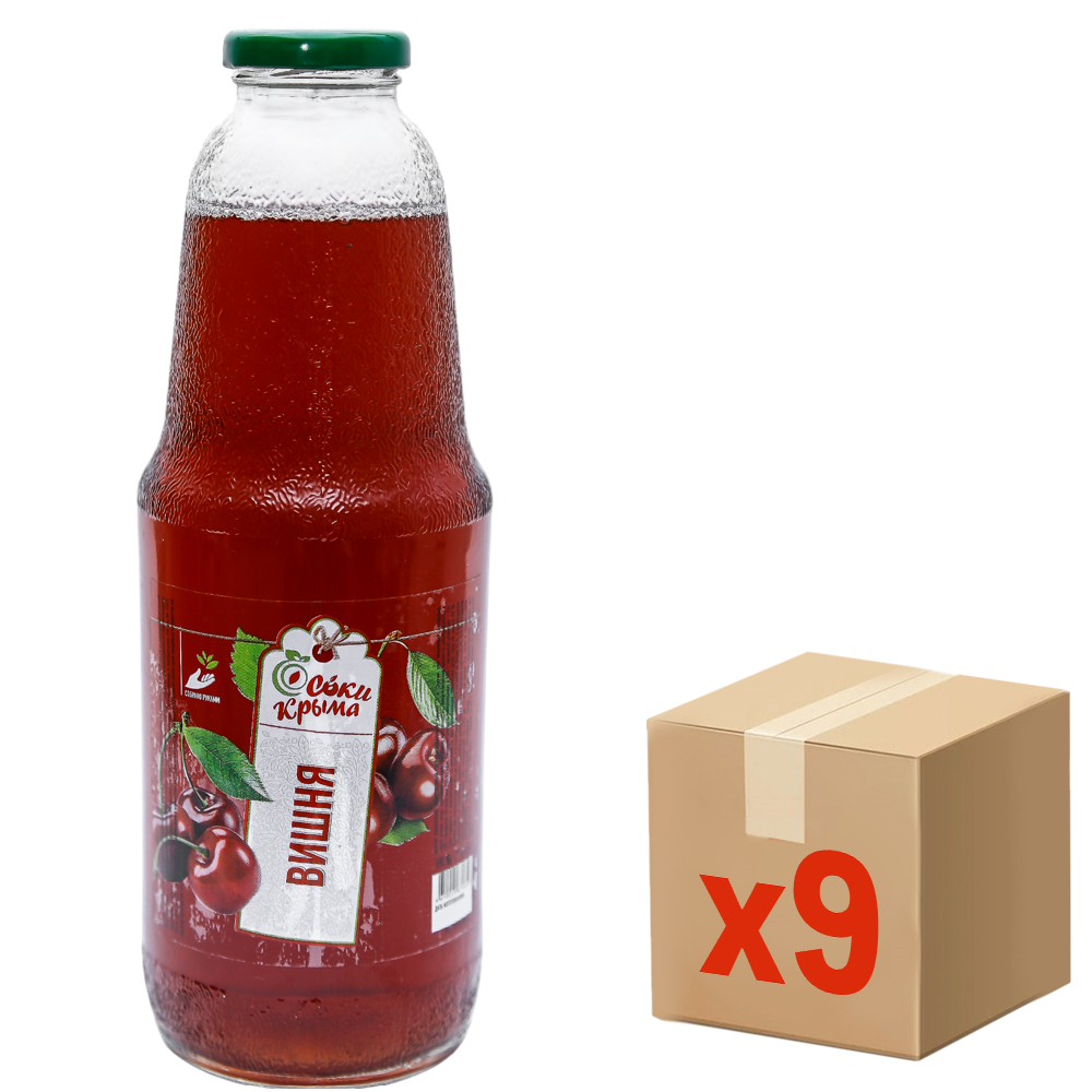 Нектар Соки Крыма вишневый, 1л x 9 шт