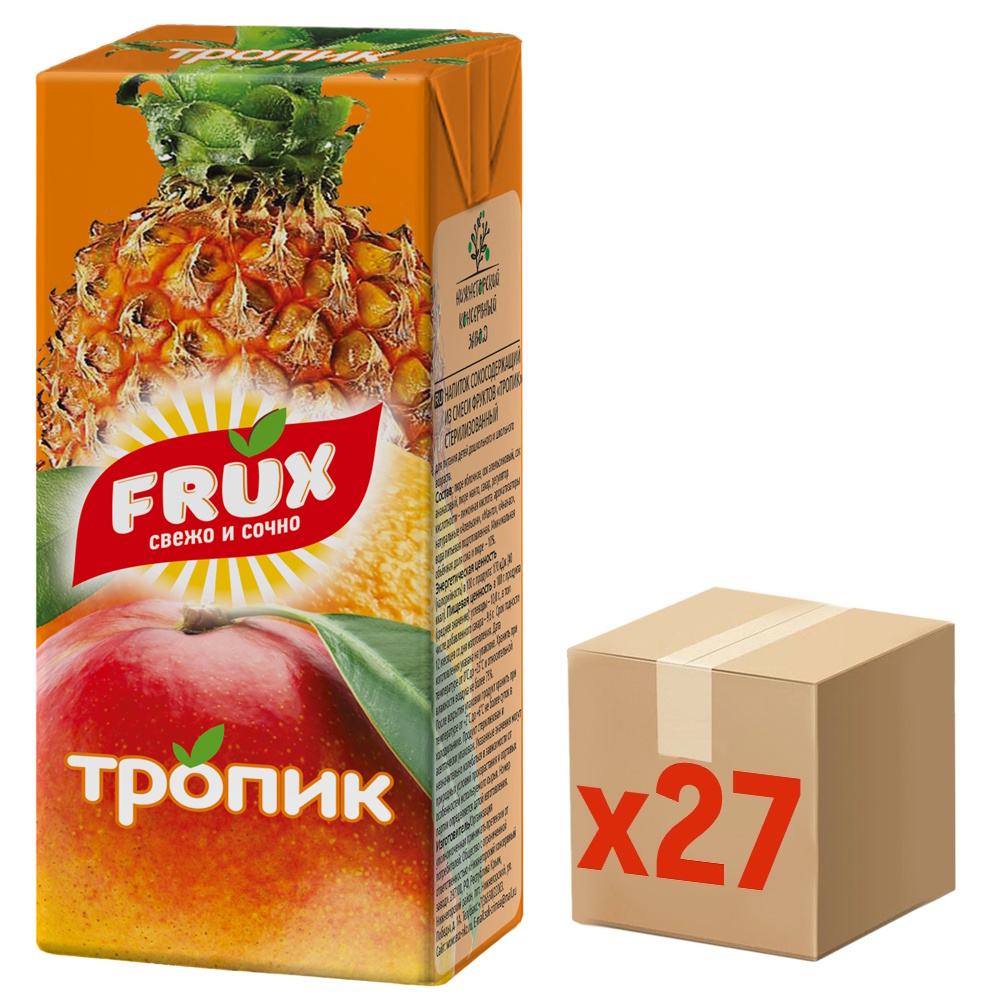 Напиток сокосодержащий Frux тропик, 200мл x 27 шт
