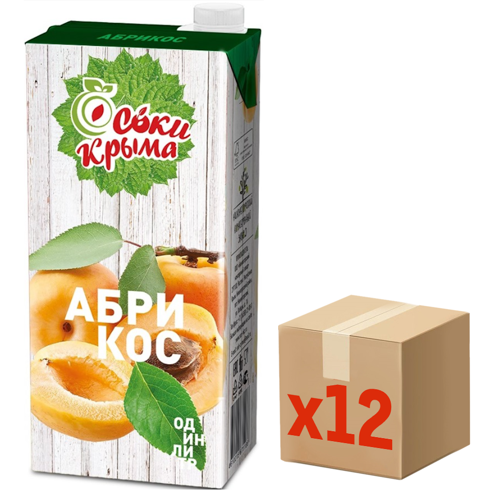 Нектар Соки Крыма абрикосовый, 1л x 12 шт