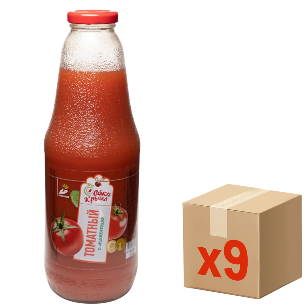 Сок Соки Крыма томатный, 1л x 9 шт