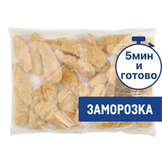 Стрипсы куриные Мираторг в мучной панировке замороженные, 1кг