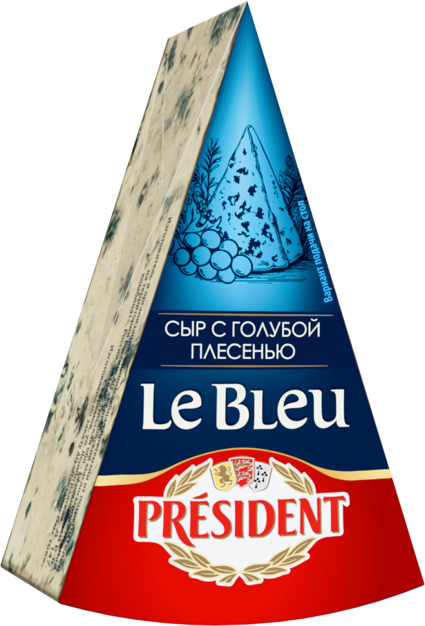Сыр President Le Bleu с голубой плесенью 55%, 100г