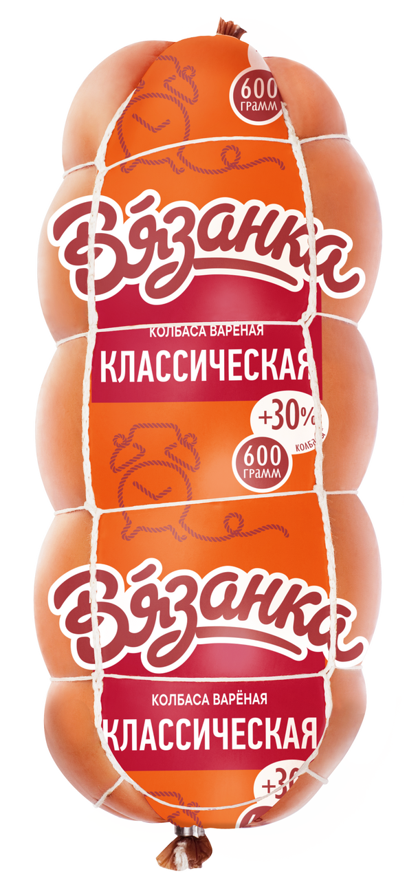 Колбаса Вязанка Классическая вареная, 600г