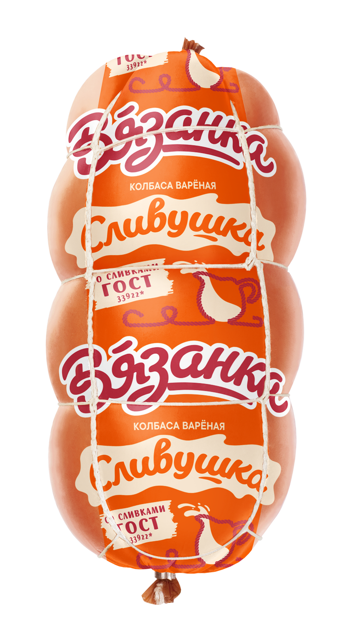 Колбаса Вязанка Сливушка вареная, 375г