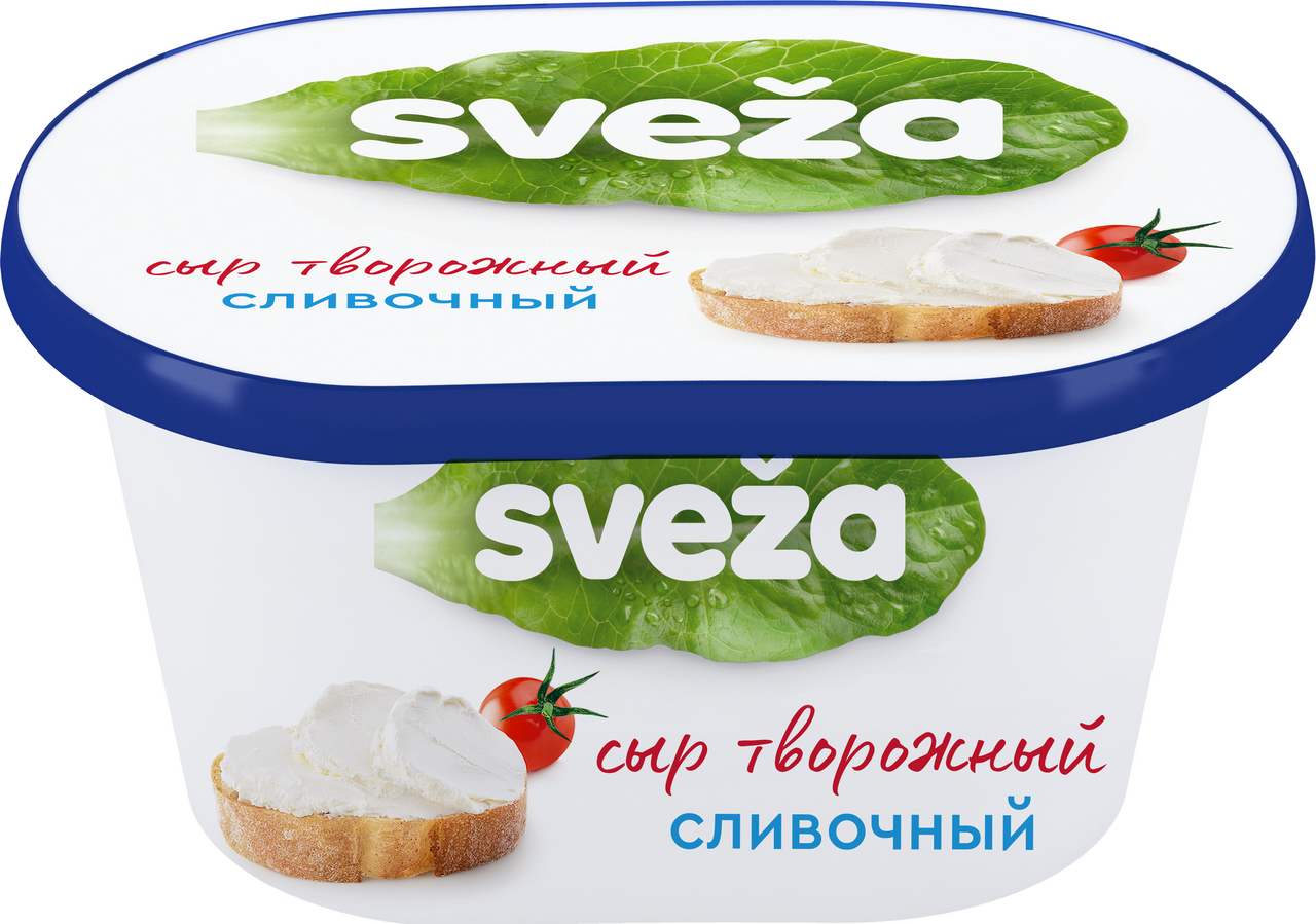 Сыр творожный Sveza сливочный 60%, 350г