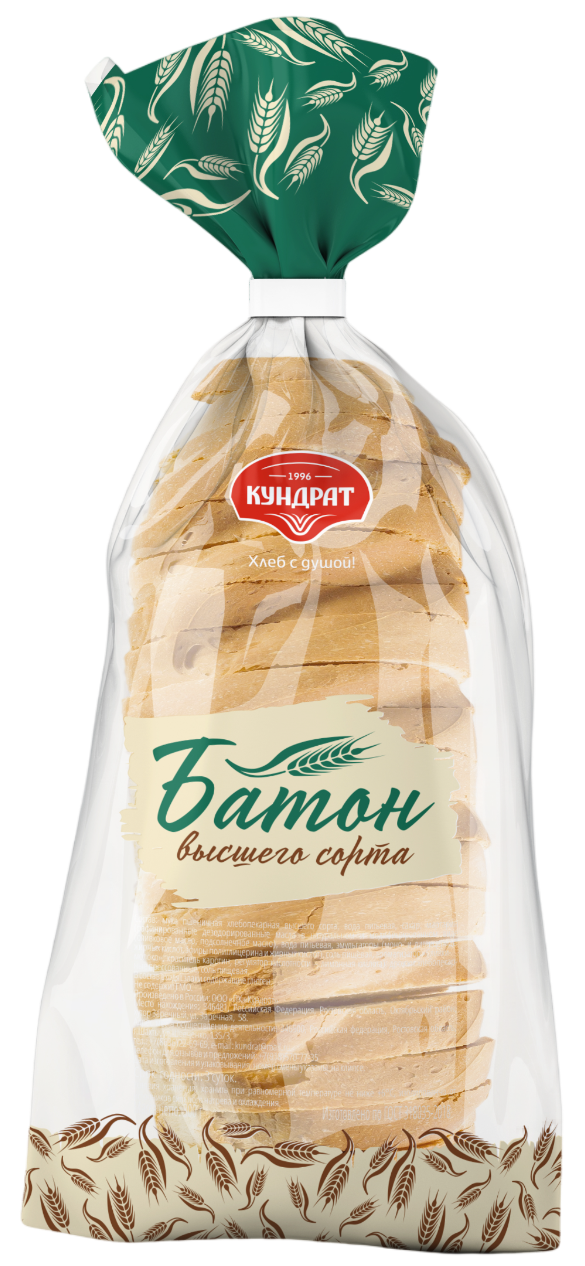 Батон Кундрат Нарезной нарезка, 300г