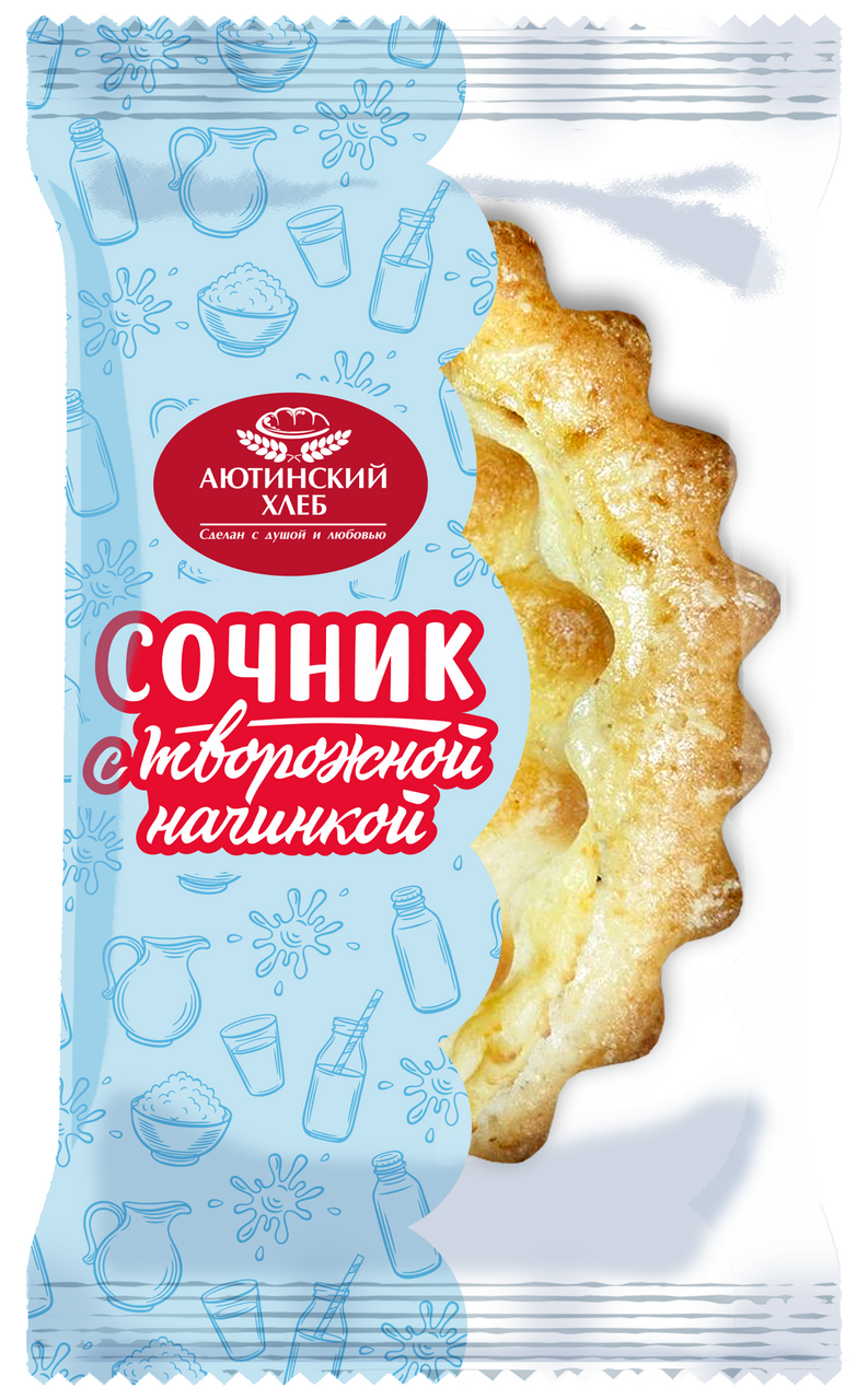 90Г СОЧНИК АЮТИНСКИЙ ХЛЕБ С ТВОРОЖНОЙ НАЧИНКОЙ