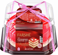 Торт Farshe клубнично-сливочный дуэт, 500г