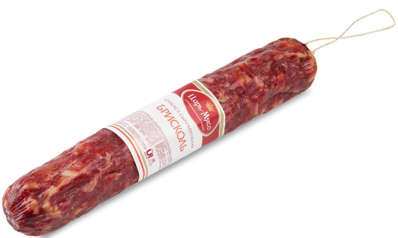 Колбаса Царь-Мясо Брисколь сырокопченая, ~400г