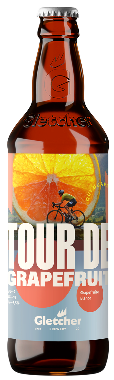 Напиток пивной Gletcher Tour de grapefruit, 0.5л