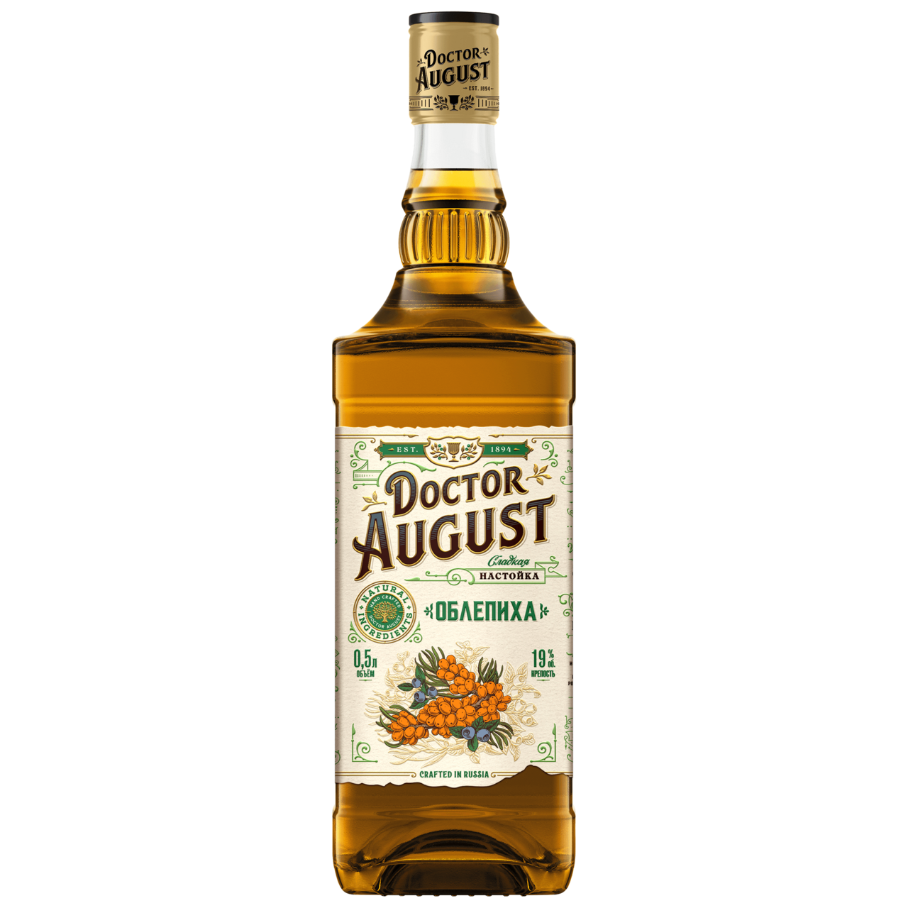 Настойка сладкая Doctor August облепиха, 0.5л