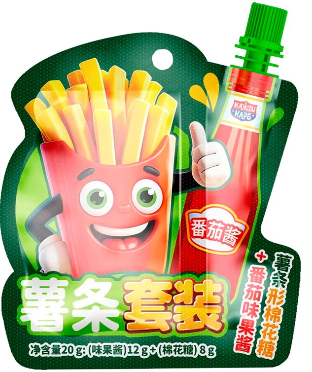 Маршмеллоу Канди клаб Фастфуд с жидкой карамелью, 20г