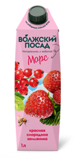 Морс Волжский посад красная смородина и земляника, 1л