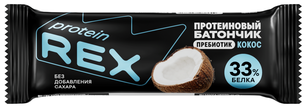 Батончики ProteinRex кокос без сахара, 50г