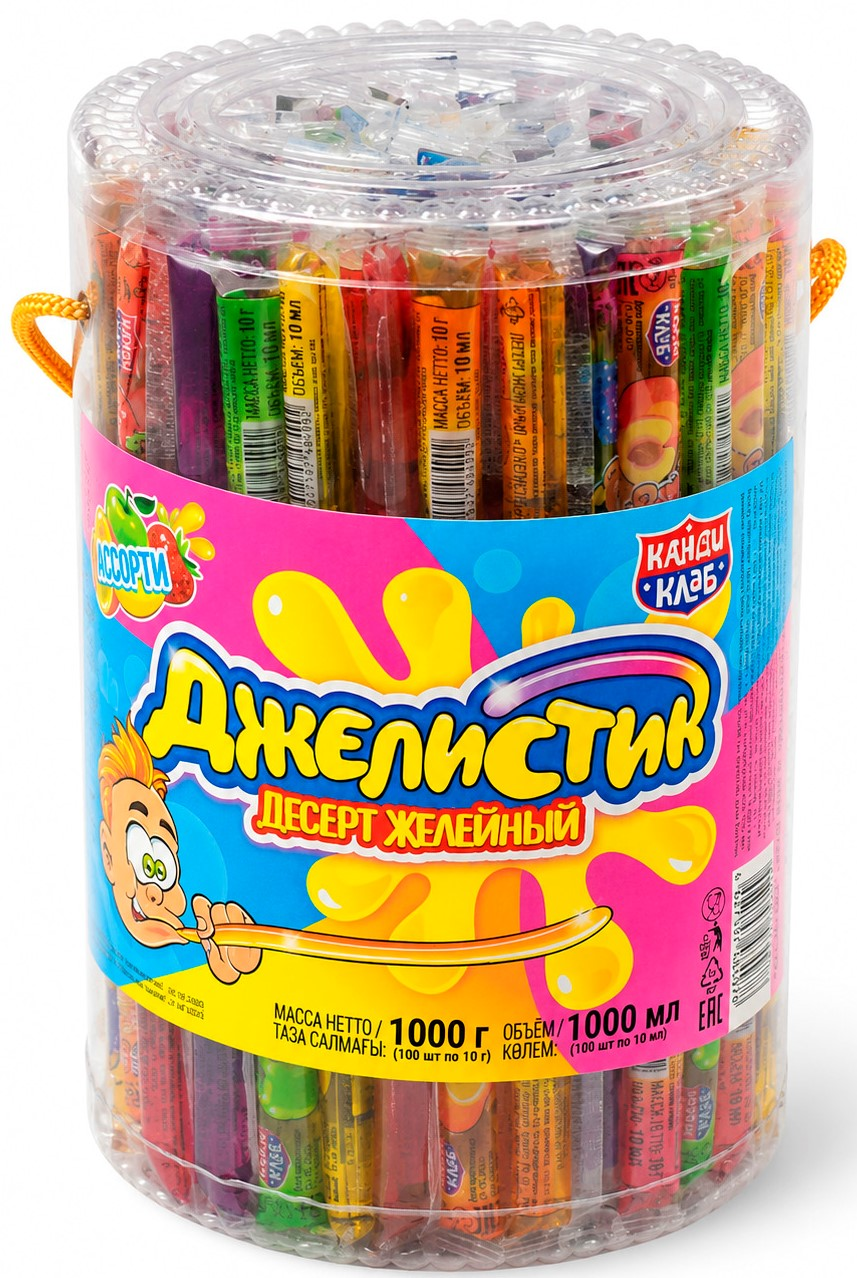 Десерт желейный Канди клаб Джеластик ассорти, 10г x 100 шт