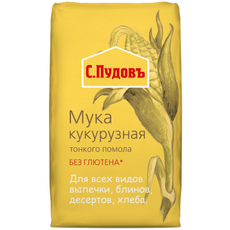 Мука С.Пудовъ кукурузная без глютена, 450г