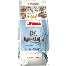 Смесь для выпечки С.Пудовъ Ванильный кекс из 100% рисовой муки без глютена, 300г