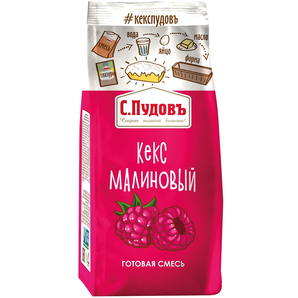 Смесь для выпечки С.Пудовъ Кекс малиновый, 300г