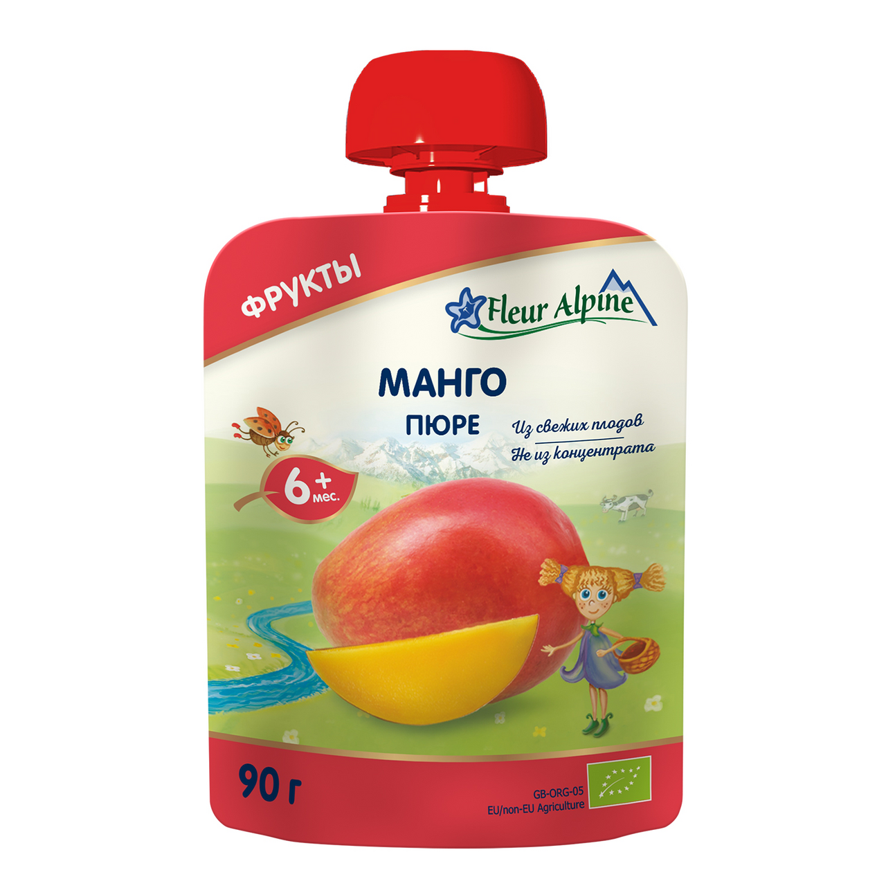 Пюре детское Fleur Alpine манго, 90г