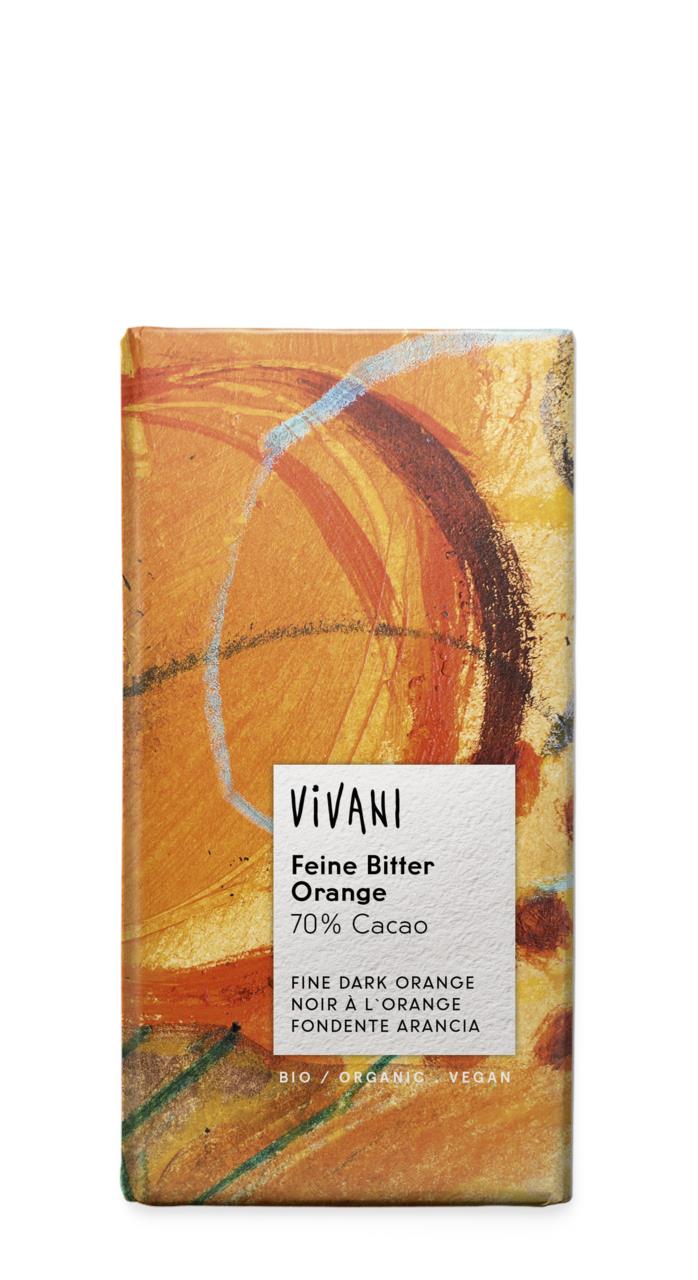Шоколад горький с апельсиновым маслом VIVANI, 100 г