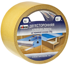 Лента клейкая Unibob двусторонняя 170мкм, 50мм x 10м