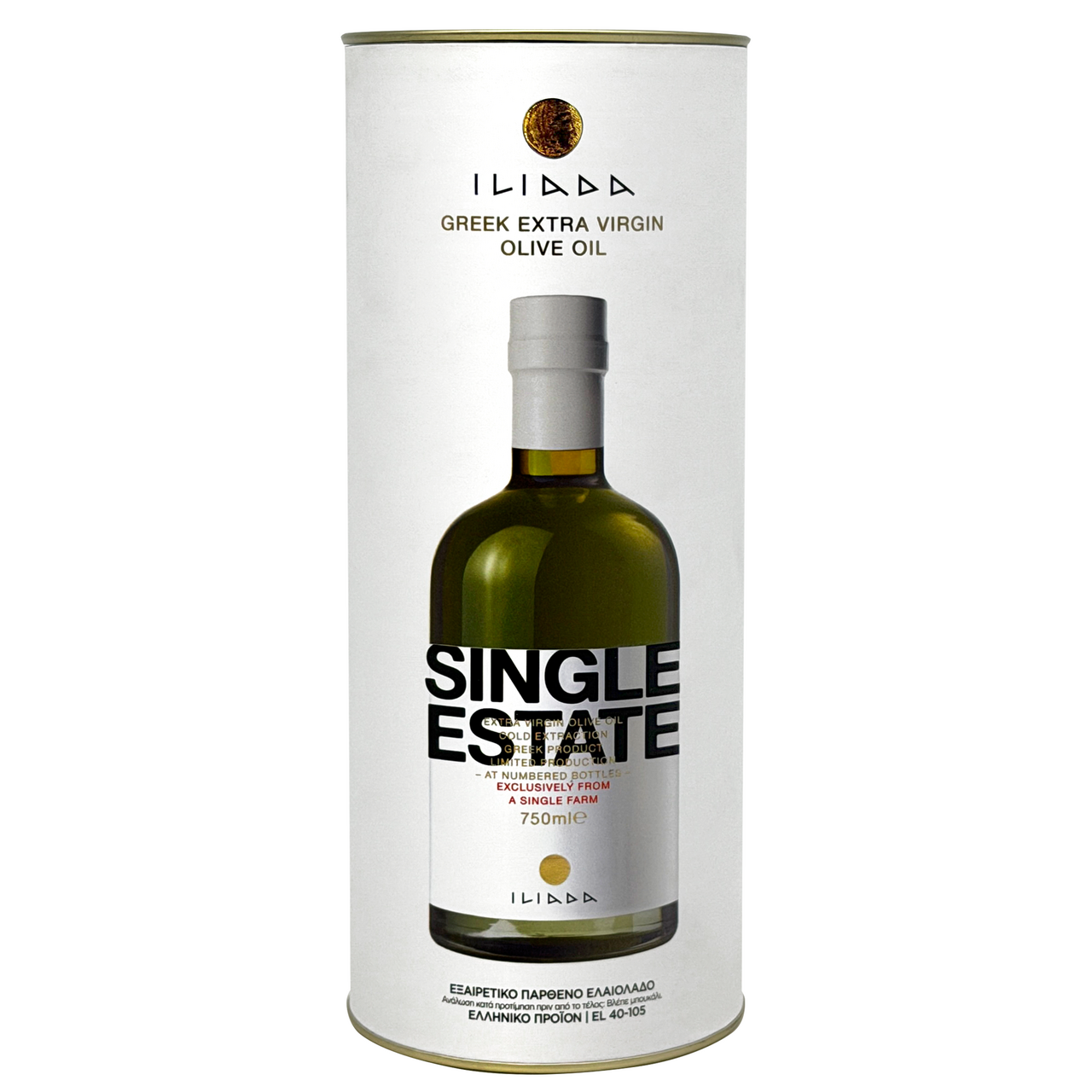 Масло оливковое Илиада Extra Virgin Single Estate, 750мл