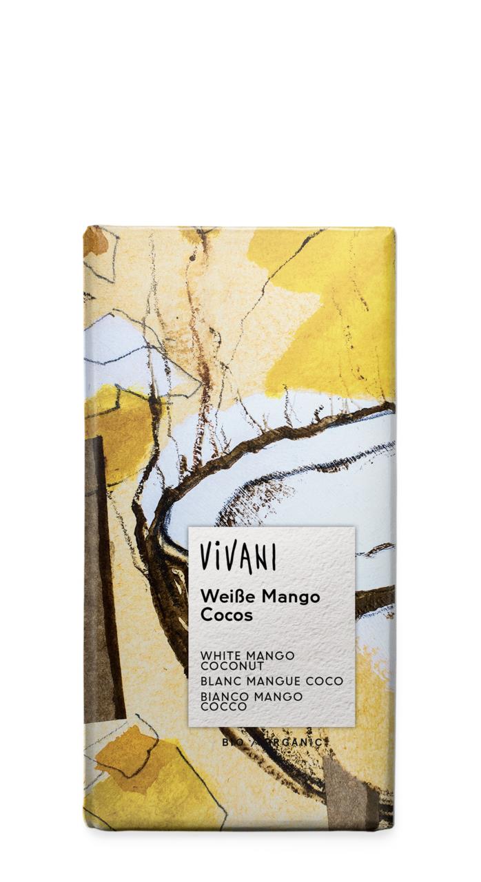 Шоколад белый с манго, кокосом и йогуртом VIVANI, 80 г