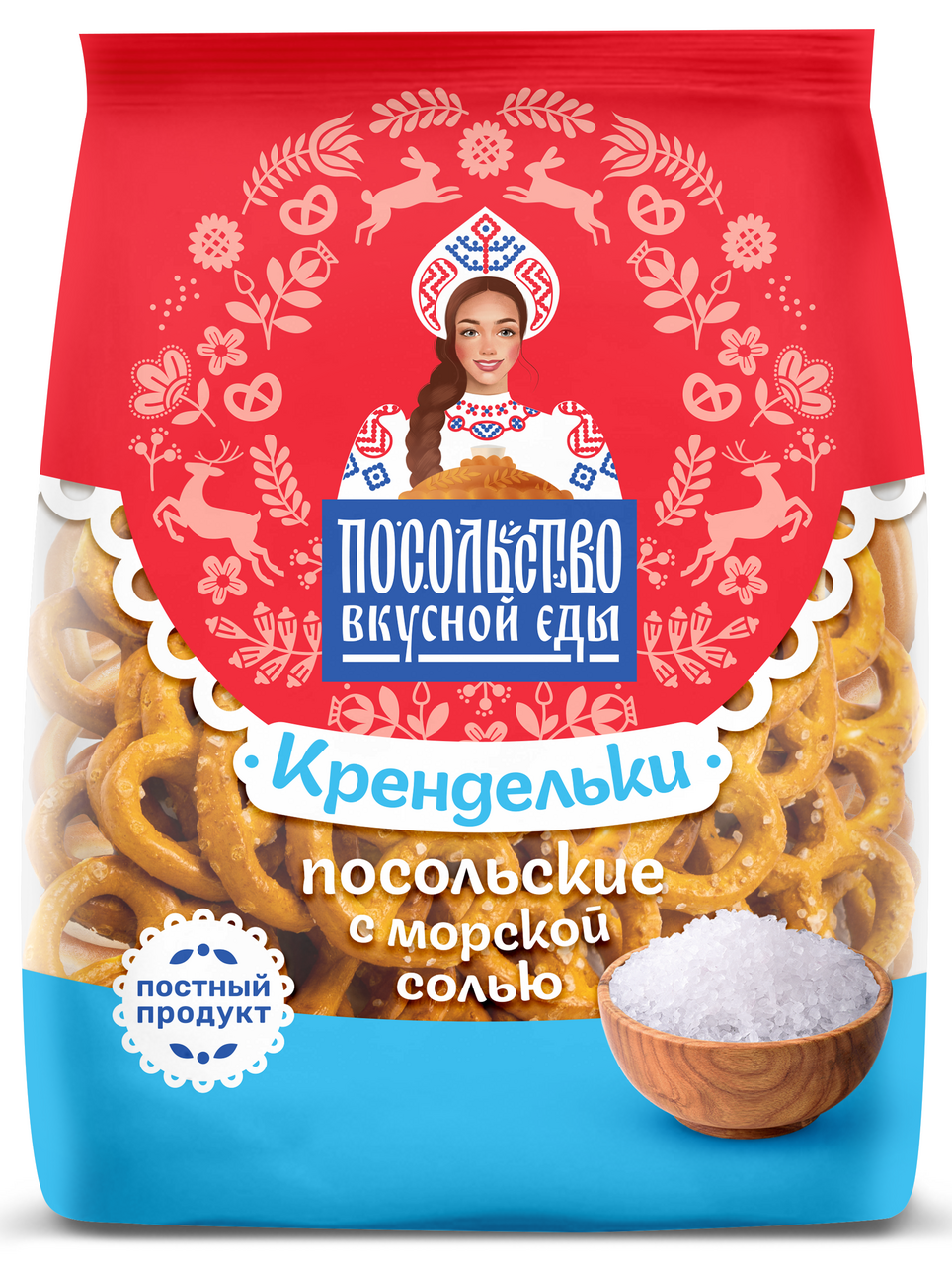 Крендельки Посольство вкусной еды с солью, 130г