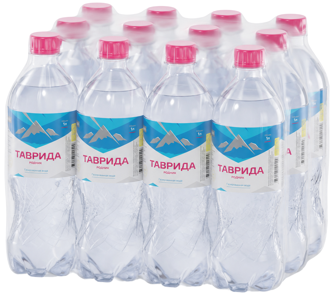 Вода Таврида родник газированная, 1л x 12 шт