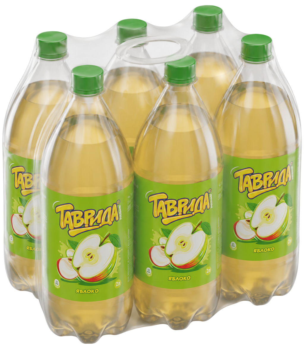 Напиток Таврида родник Яблоко газированный, 2л x 6 шт
