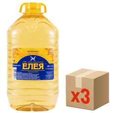 Масло подсолнечное Елея рафинированное, 5л x 3 шт