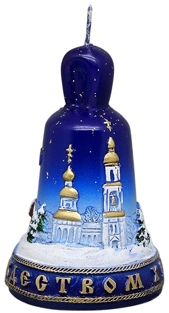 Свеча Колокольчик Рождественский, 10см
