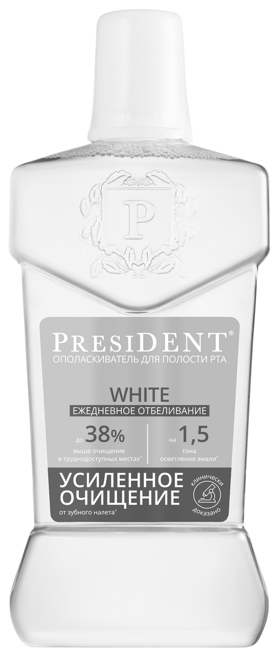 Ополаскиватель для полости рта President White, 400мл