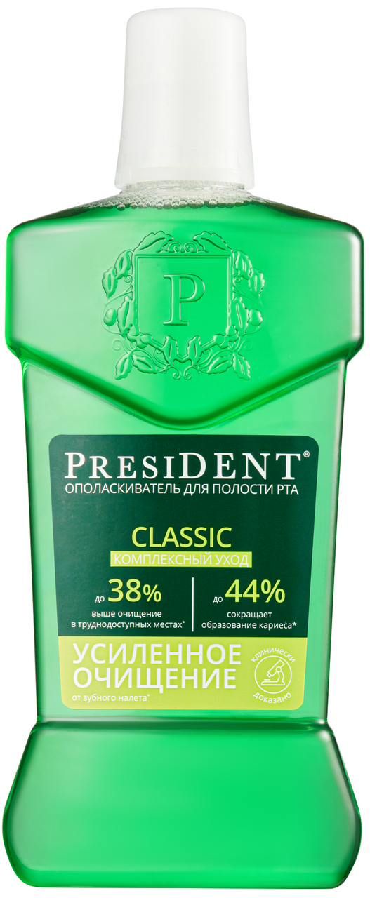 Ополаскиватель для полости рта President Classic, 400мл