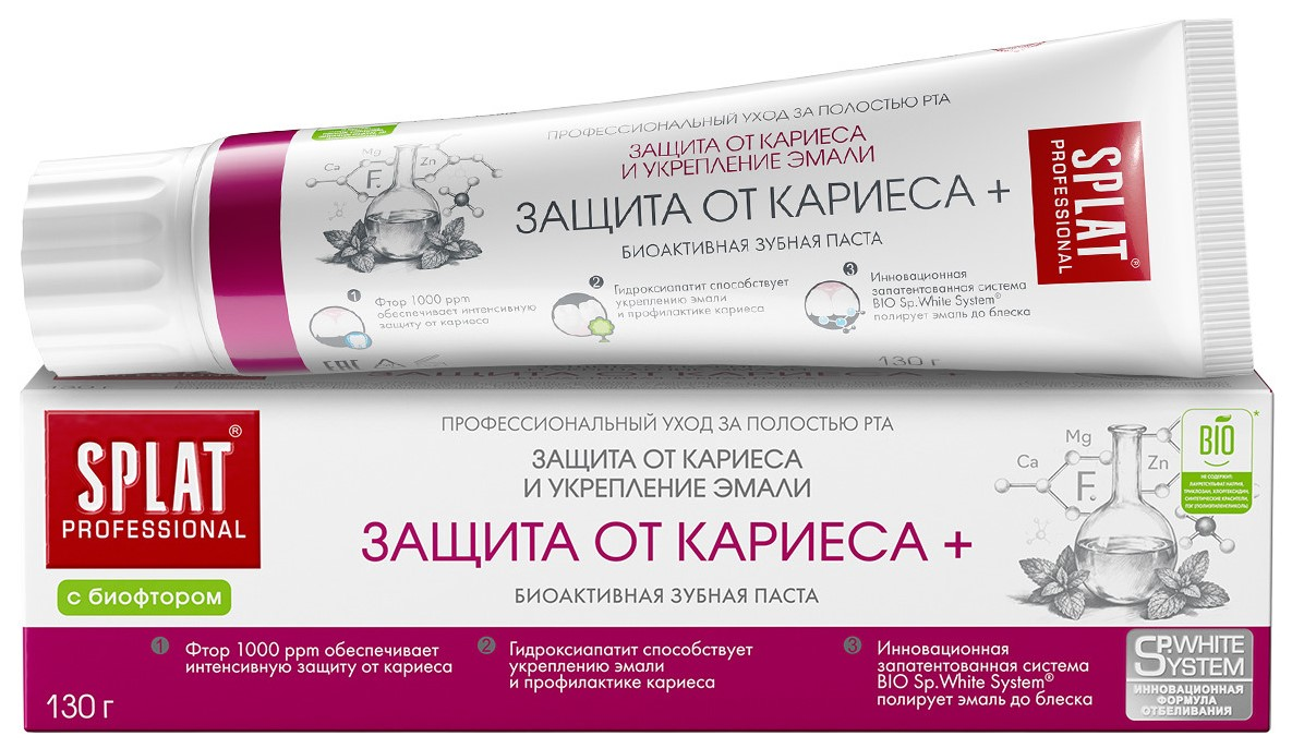 Зубная паста Splat Professional Защита от кариеса+, 130г