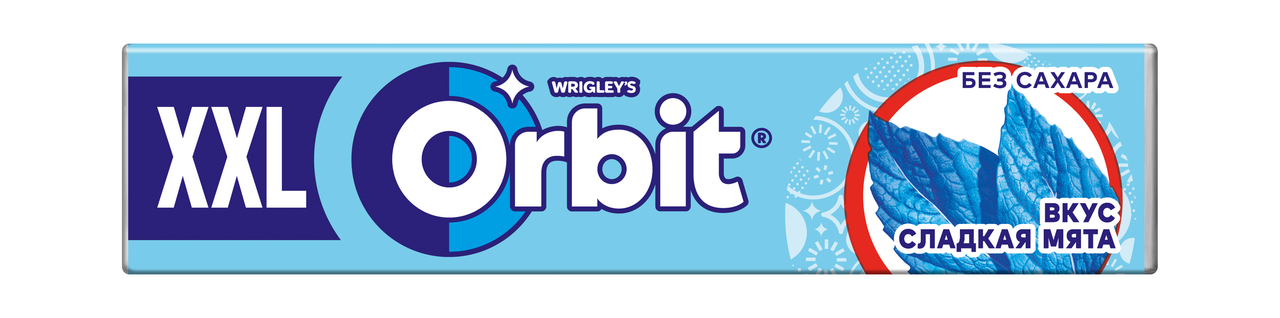 Жевательная резинка Orbit XXL сладкая мята, 19г