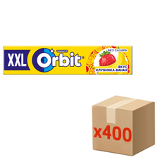 Жевательная резинка Orbit XXL клубника-банан, 19г х 400 шт