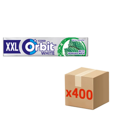 Жевательная резинка Orbit White XXL Нежная мята без сахара, 19г х 400 шт
