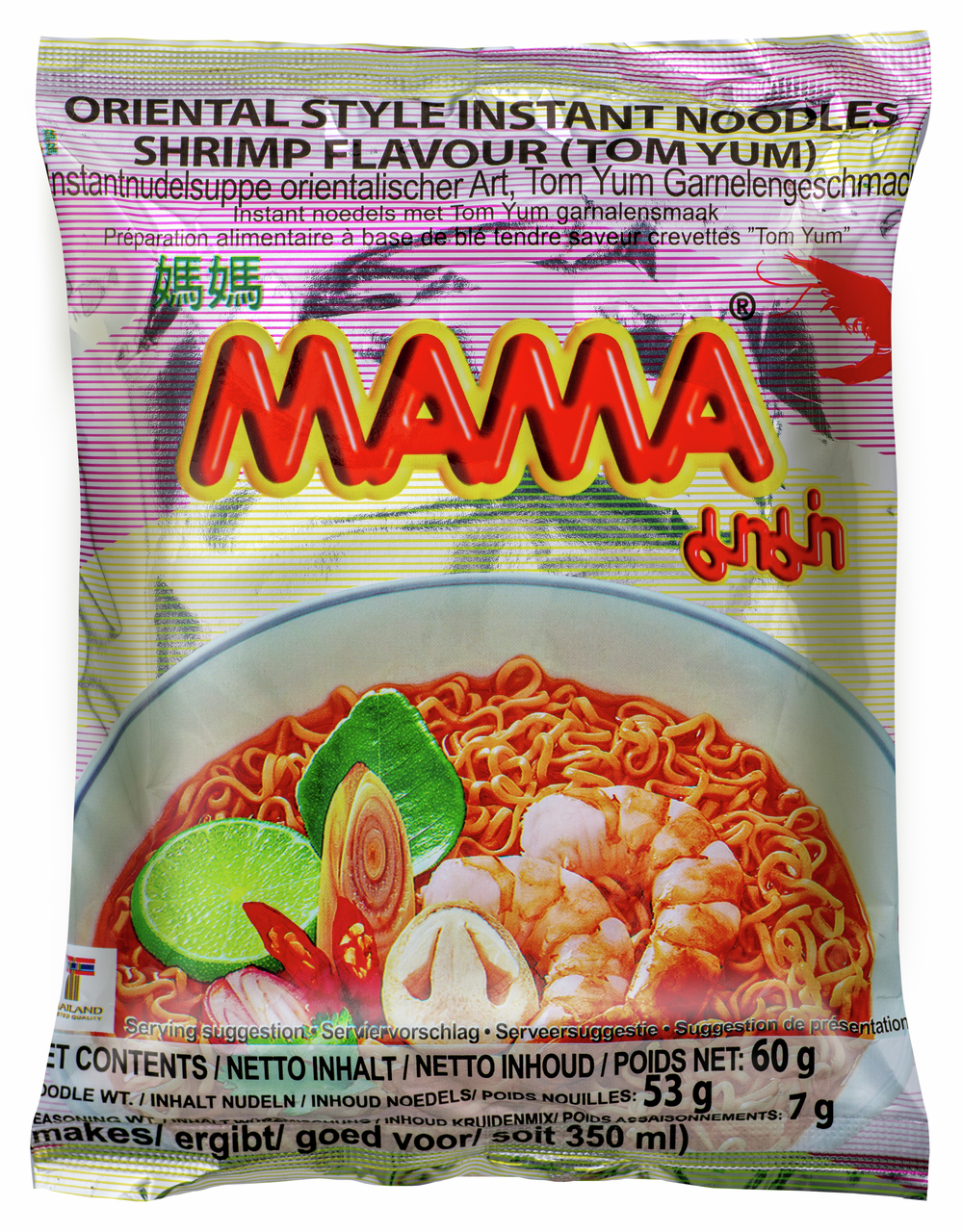 Лапша быстрого приготовления Мама со вкусом Том Ям, 60г