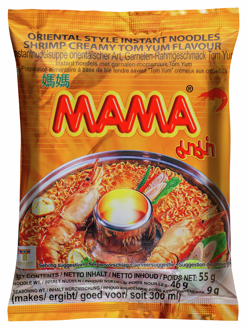 Лапша быстрого приготовления Мама со вкусом кремовый Том Ям, 55г